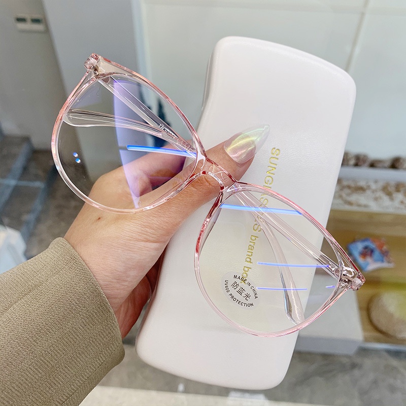 Mắt Kính Gọng Lớn Chống Bức Xạ Thời Trang Hàn Quốc Sang Trọng Cho Nữ
