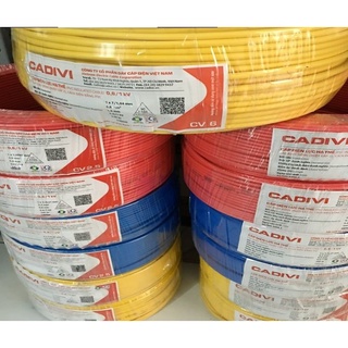 [Bán lẻ 10 mét)] Dây điện Cadivi 6.0 đơn cv6.0