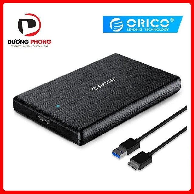 Hộp Đựng Ổ Cứng Di Động HDD Box ORICO 2189U3 - BK USB3.0/2.5 Nhựa Cứng - Chính Hãng