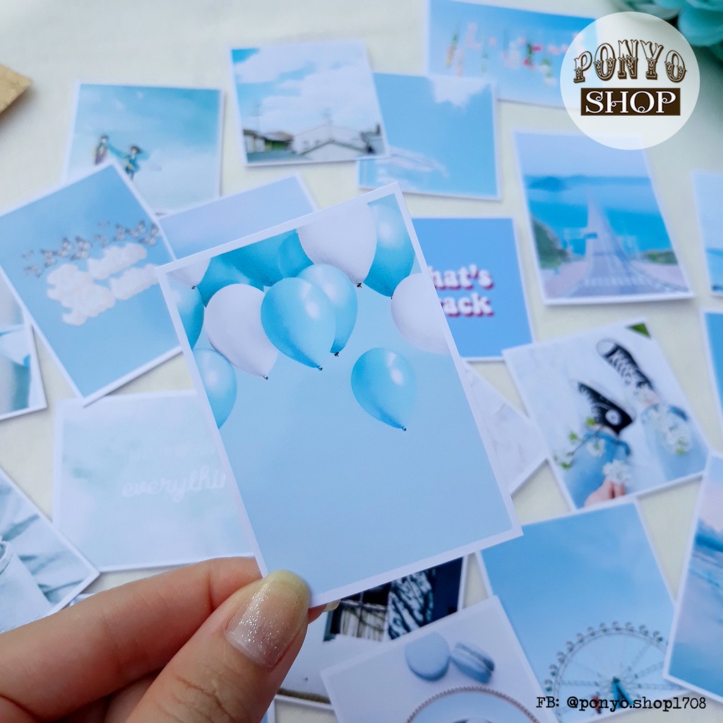 Set 21 sticker nhãn dán ảnh phong cách Instagram  trang trí Scrapbook/Planner