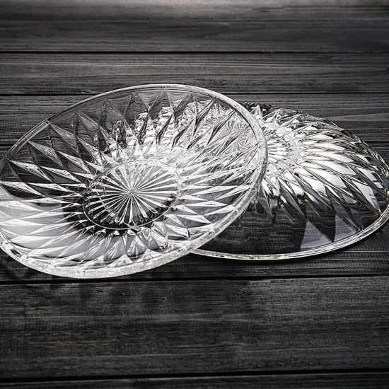 Đĩa Khía Thủy Tinh Cao Cấp Ocean, Đĩa Đựng Hoa Quả Chính Hãng Chất Lượng Cao, Đường Kính 19cm / 22cm - P00102/P00172
