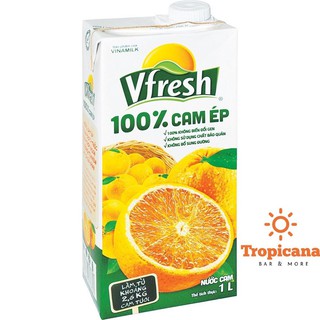 THÙNG nước cam ép Vfresh 100%  - hộp 1L * 12 hộp - VINAMILK - DATE MỚI NHẤT