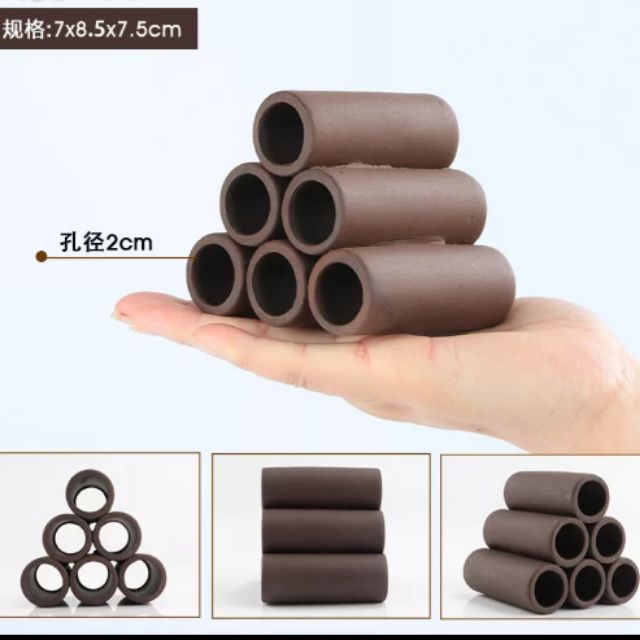 BỘ 6 ỐNG SỨ TRANG TRÍ BỂ CÁ- THỦY SINH