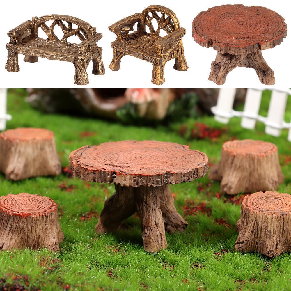 1 Đồ trang trí Ghế Dài Mini Trang Trí Sân Vườn