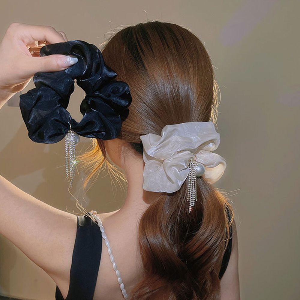 Dây Buộc Tóc Organza 15H Thiết Kế Thời Trang Sang Trọng Cổ Điển Phong Cách Hàn Quốc