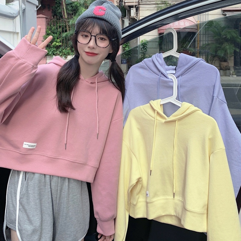 Áo hoodie nữ tay dài dáng rộng 46336 | BigBuy360 - bigbuy360.vn