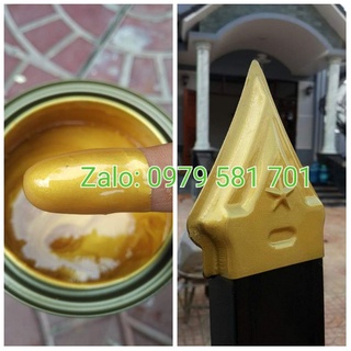 Sơn Kẽm Nhũ Vàng Lon 800gr + Cọ