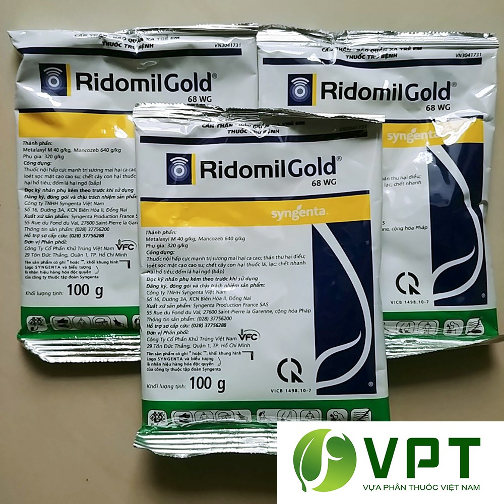 Thuốc Nội Hấp RIDOMIL GOLD 68WG gói 100g