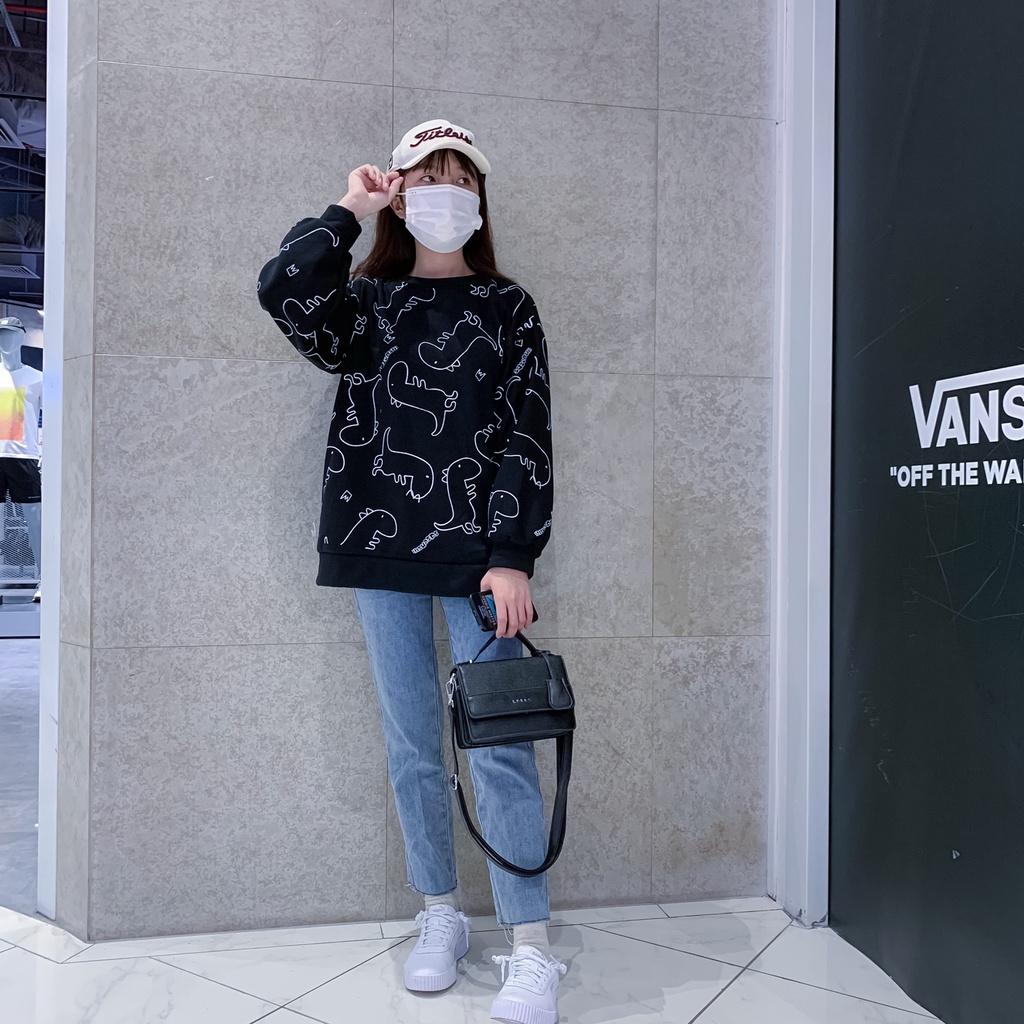 [Mã giảm 0Đ] Áo Sweater Form Rộng Tay Bồng - Áo Swt | BigBuy360 - bigbuy360.vn