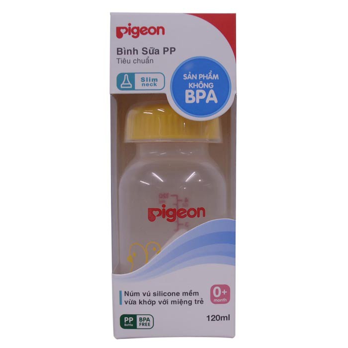 Bình sữa Pigeon nhựa PP tiêu chuẩn 120ml (0M+)