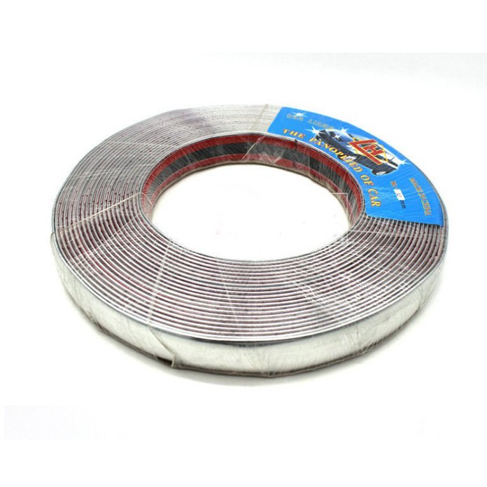 (Tặng kèm chai dung môi) Nẹp viền mạ crom cho ô tô dài 15m. Kích thước 1cm - 1.5cm - 2cm - 2.5cm - 3cm