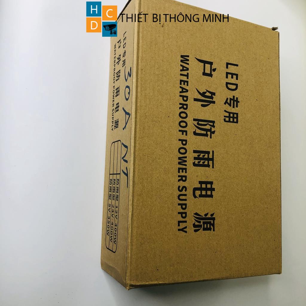 Nguồn 12v chống mưa 5a/30a vỏ sơn tĩnh điện chuyên dụng cho led ngoài trời, camera giám sát