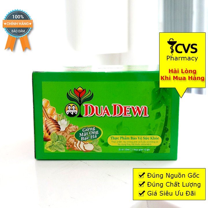 DuaDewi siro hỗ trợ giảm các triệu chứng cảm Dua Dewi (Hộp 12 gói)