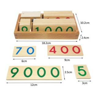 Giáo cụ montessori - Thẻ số từ 1-9000