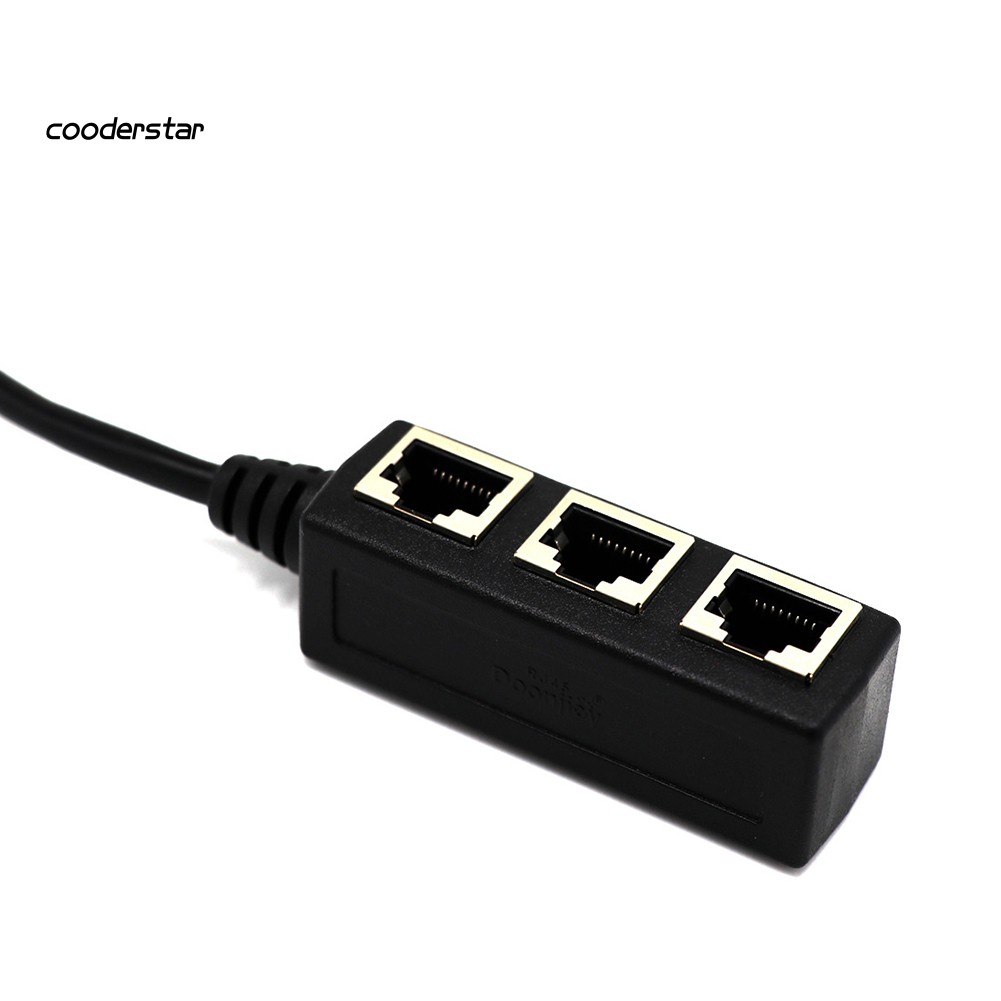 Bộ chia chuyển đổi dây cáp mạng LAN RJ45 một cổng sang ba cổng tiện lợi