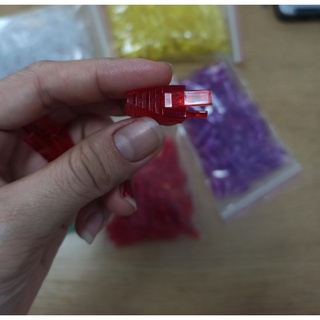 Combo 100 đầu chụp mạng nhựa rj45 - boot-color-rj45