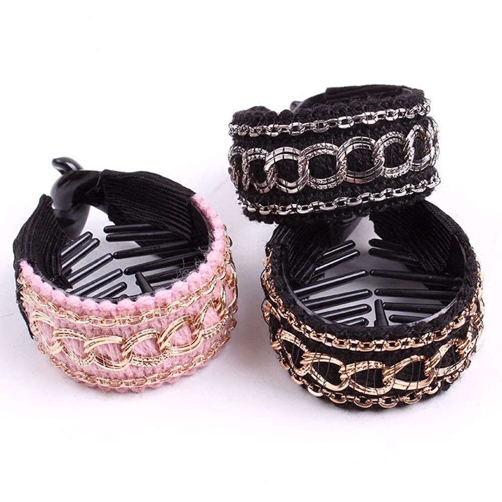 Kẹp tóc giữ đuôi ngựa tạo kiểu thời trang làm đẹp cho nữ