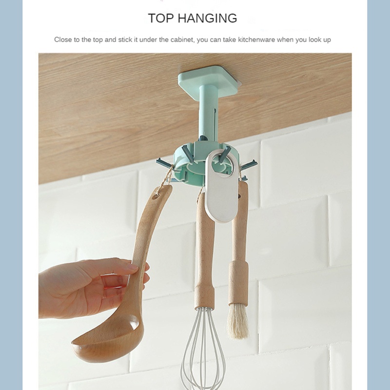 Siêu 360 Độ° Móc Treo Đồ 7 Kẹp Có Thể Xoay Tiện Dụng Cho Phòng Ngủ / Nhà Tắm