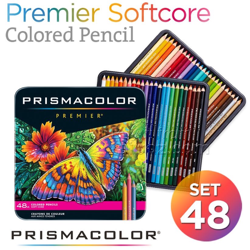 - Bộ 48 Cây Chì Màu Prismacolor Premier, Hộp Thiếc