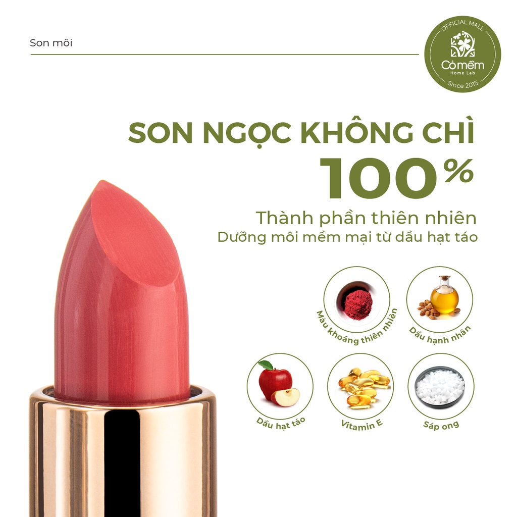 Son Ngọc Không Chì Thiên Nhiên Cho Bà Bầu Cỏ Mềm 3.8g