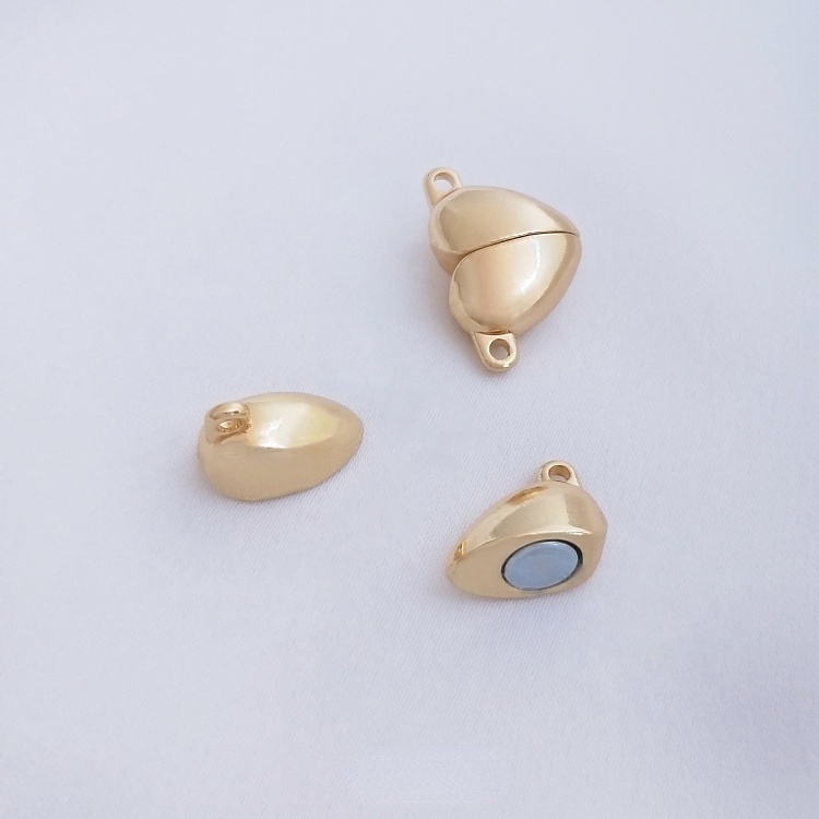 Khóa Nam Châm Hình Trái Tim 14K Màu Xanh Dương Độc Đáo