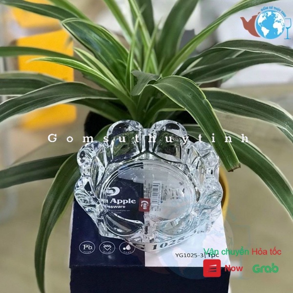Gạt tàn thủy tinh hình bông hoa
