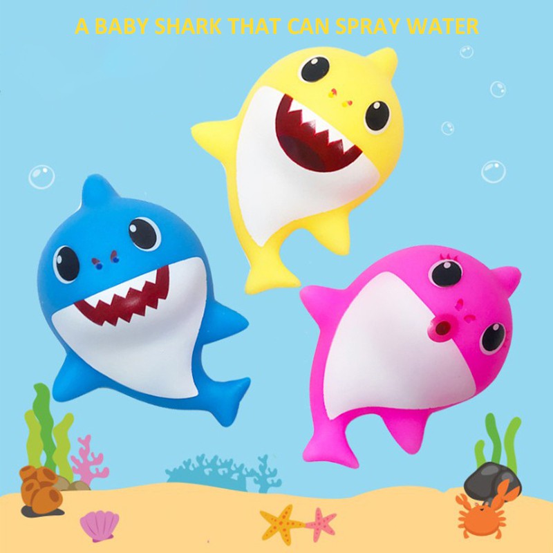 Cá mập Baby Shark bằng nhựa đồ chơi cho trẻ em vui đùa khi tắm