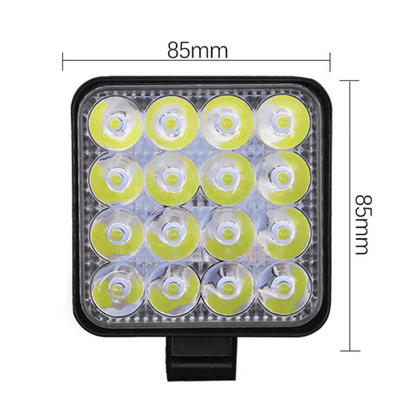 Đèn Pha LED 12V-24V 16 Bóng 48W Chất Lượng Cao Cho Xe Tải