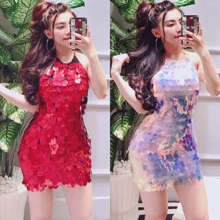 Đầm Vảy Cá Cổ Yếm Body Siêu Hot