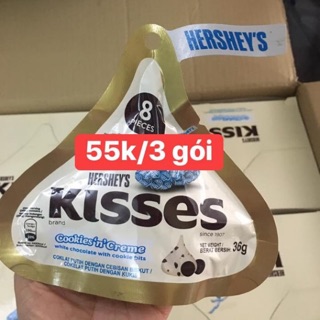 Set 3 gói Socola Hershey kiss 60g