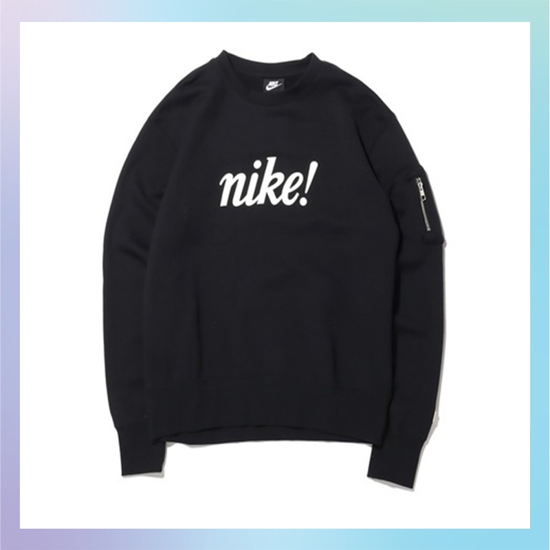 Áo nỉ thể thao dài tay cổ tròn in chữ Nike thời trang thu đông 2021 DA8743