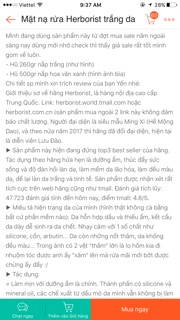 Mặt nạ rửa trắng da Herborist