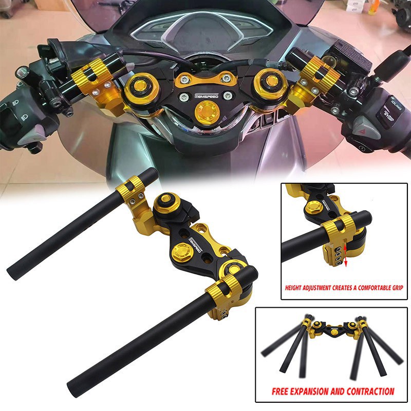 Semspeed NMAX V1 Xe Máy CNC 7 / 8 22 Mm Tay Cầm Thanh Nĩa Ống Kẹp Trên Dành Cho Xe Yamaha NMAX 125 1