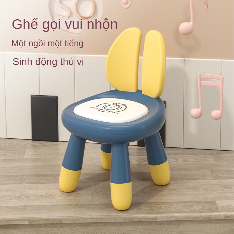 Ghế nhựa trẻ em ghế nhựa nhà trẻ phim hoạt hình băng ghế nhỏ tựa lưng ghế
