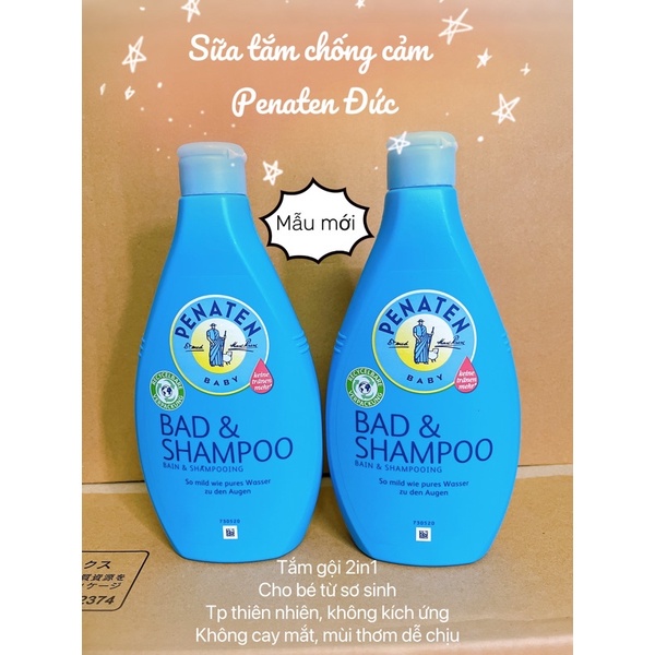 Sữa tắm gội chống cảm cúm Penaten cho bé 2in1