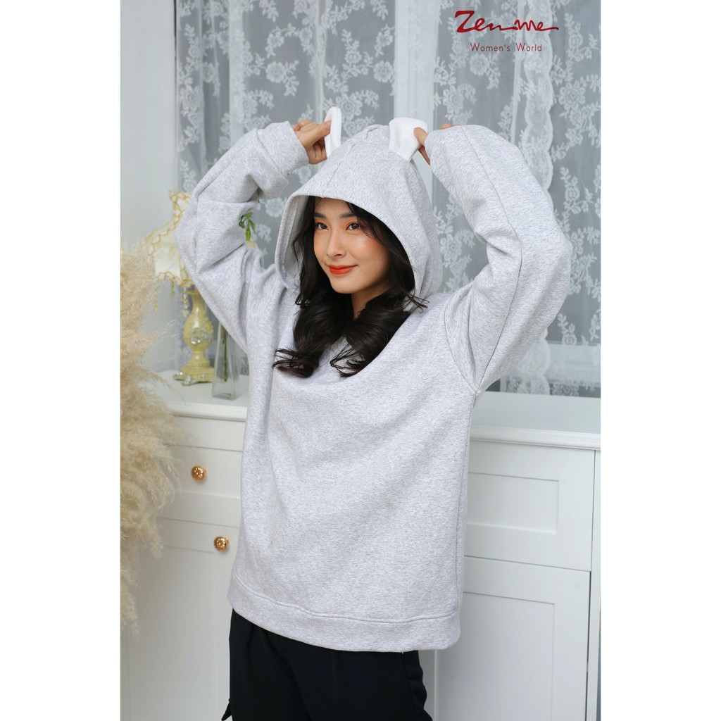 Áo Hoodie Zen Me Cho nam Cho nữ và Cặp Đôi Unisex Chất Nỉ lót lông siêu đẹp tai thỏ dễ thương