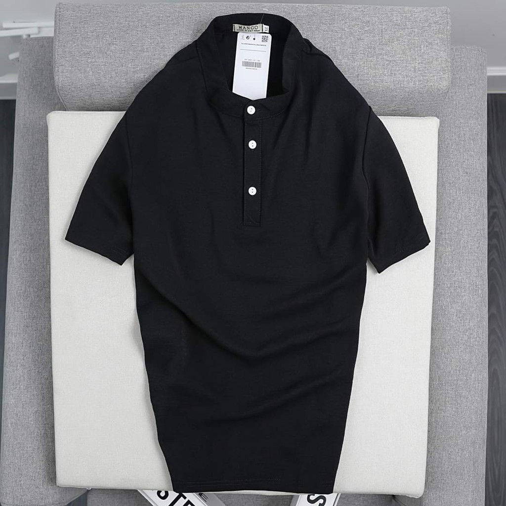 Áo Đũi Nam cổ tàu cộc tay chất đũi thái đẹp cao cấp FAVITI AD35 | BigBuy360 - bigbuy360.vn