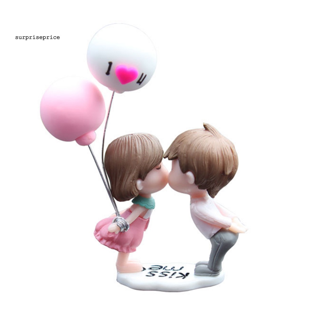 Đồ trang trí Cặp Đôi Bong Bóng Hoạt Hình Bằng Nhựa Resin Trang Trí Xe Hơi