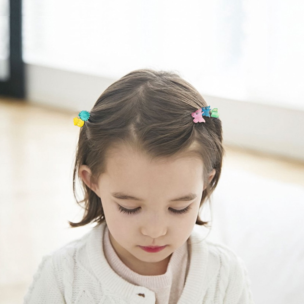 Set 20 Kẹp Tóc Hình Hoa / Bướm Nhiều Màu Sắc Phong Cách Hàn Quốc