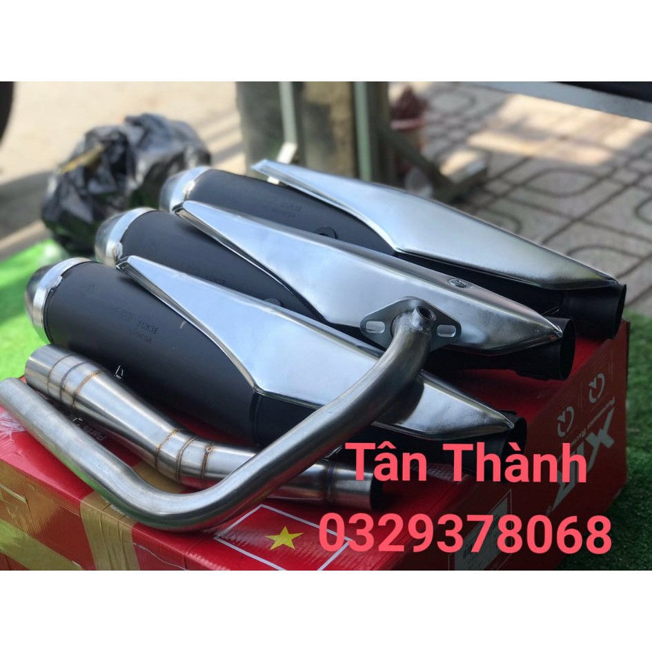 [Mã LIFEAUMAY giảm 10% tối đa 30k đơn 150k] Pô satria cổ 2 khúc winer, ex , satria, raider, sirius... hàng móc sẵn