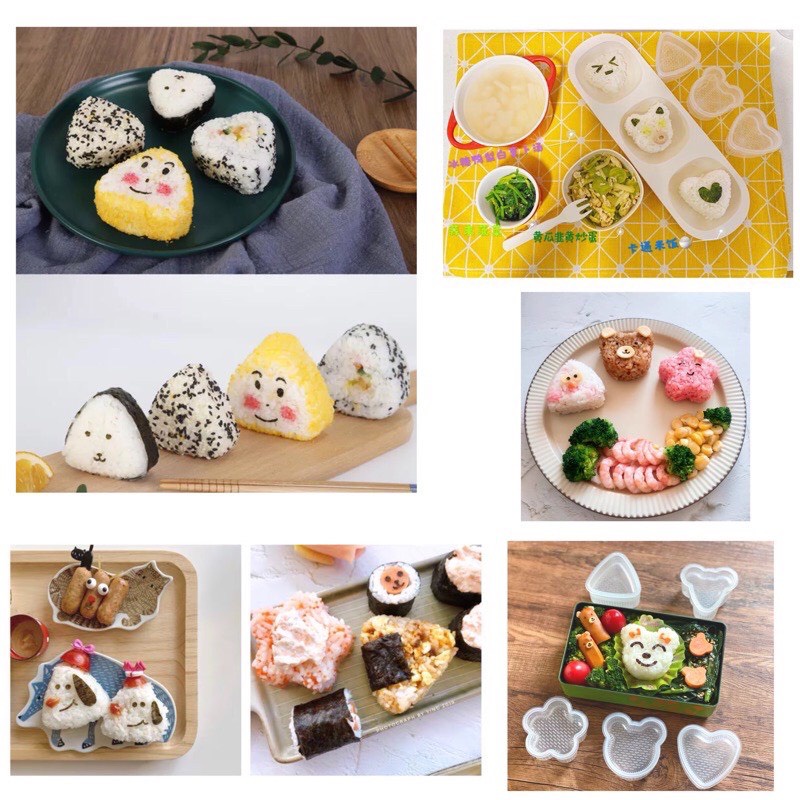 Khuôn Làm Cơm Nắm Tạo Hình Cơm Nắm Bento, Khuôn Làm Sushi Origini Phong Cách Nhật Bản