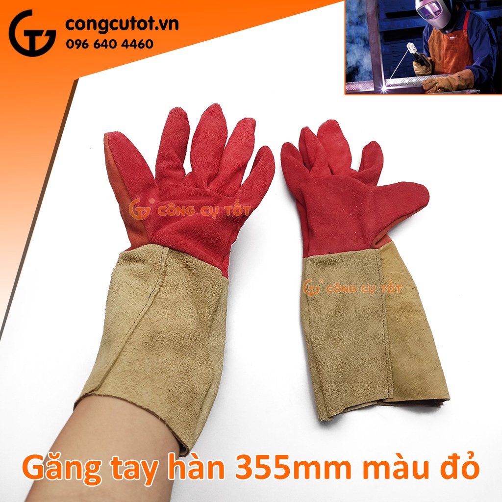 Găng tay hàn loại dài 355mm nhiều màu