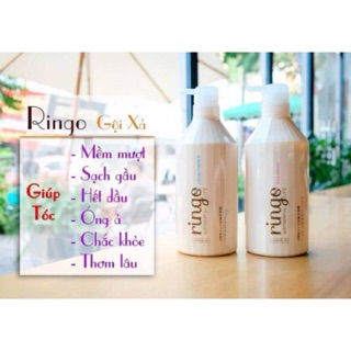 [Tặng Tinh Dầu] Gội Xả RINGO Phục Hồi Tóc Thần Thánh 750ml x 2