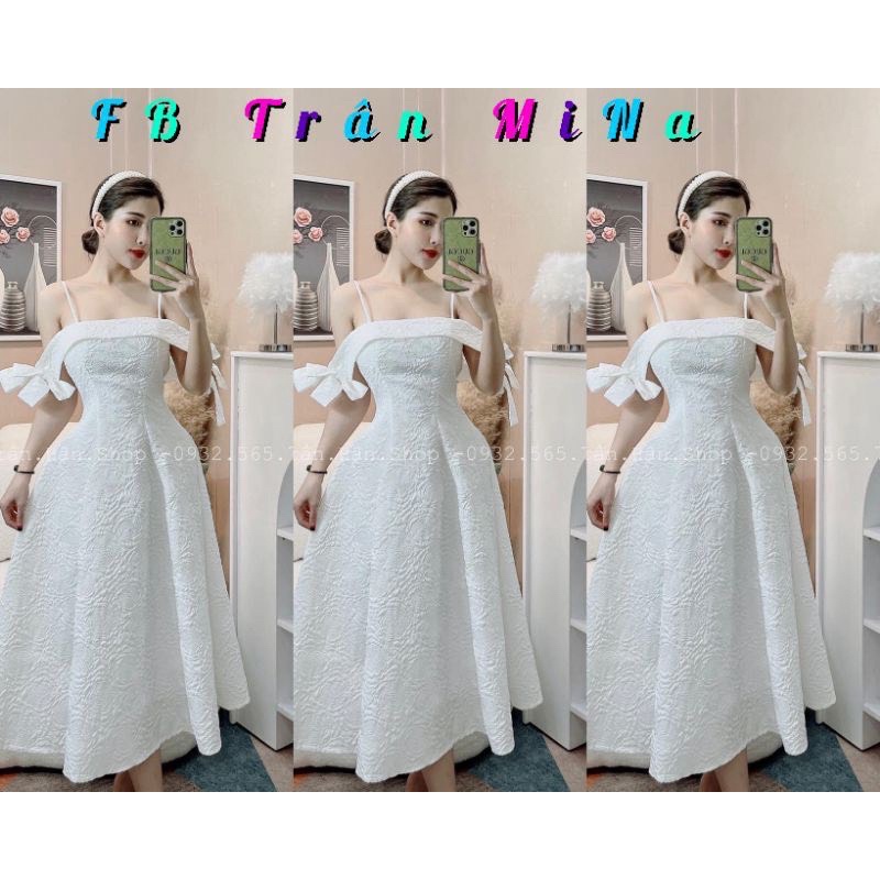 [ 𝐅𝐑𝐄𝐄 𝐒𝐇𝐈𝐏 ]•VÁY XỐP 2S NƠ VAI CHẤT VẢI GẤM SỐP CHẤT ĐẸP LẮM Ạ