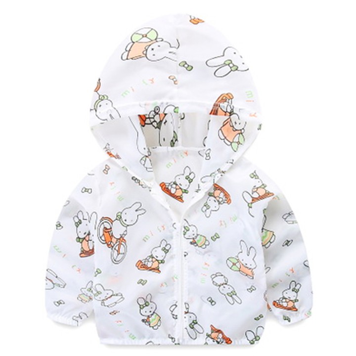 Áo nắng cho bé trai và bé gái 8-20kg hàng loại 1 chất cotton xước nhẹ mát kèm mũ trùm rộng Baby-S – SAK017