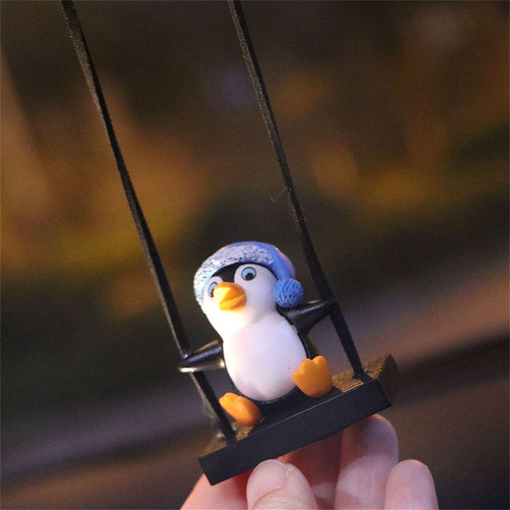 Phụ Kiện Treo Trang Trí Gương Chiếu Hậu Xe Hơi Hình Chim Cánh Cụt Hoạt Hình