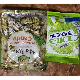 Combo 6 bịch kẹo gừng và 6 bịch keo chanh muối