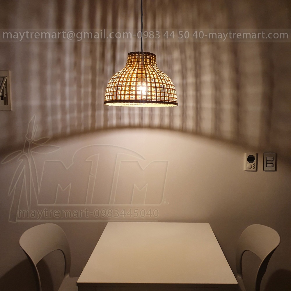 Đèn tre lọ mực MTDT42 - Đèn mây tre, Đèn trang trí, Đèn treo thả