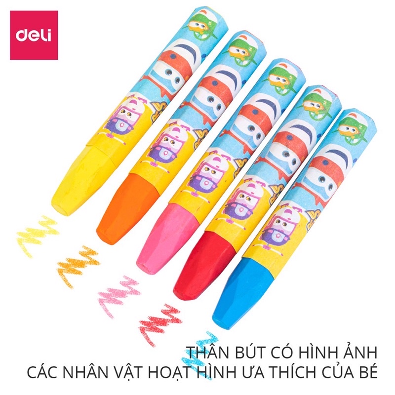 Bút sáp dầu hữu cơ Deli 12/18/24 màu Color Oil Pastel