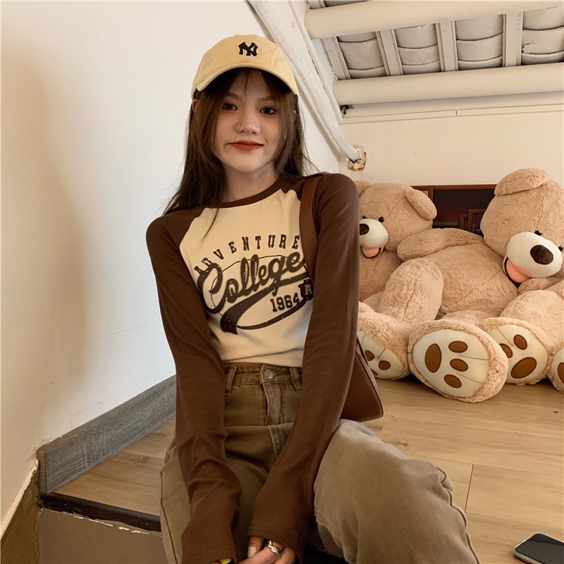 Áo Thun Nữ Dài Tay Cổ Tròn Thời Trang Hàn